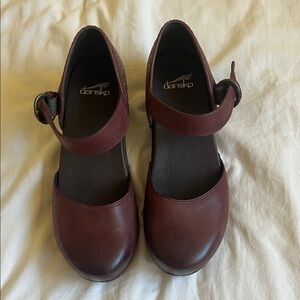 Dansko Women's Red Mary Jane Mules